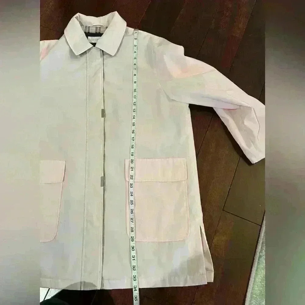 Liz Claiborne women’s light pink trench coat size L - Picture 4 of 8